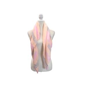 Vintage Oscar De La Renta for Accessories Street Japan 100% Rayon Pink‎ Gray 34"